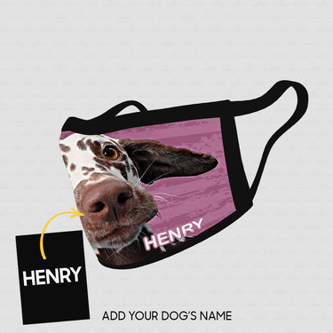 Personalized Dog Gift Idea - Dalmatian On Pink Background For Dog Lovers - Cloth Mask
